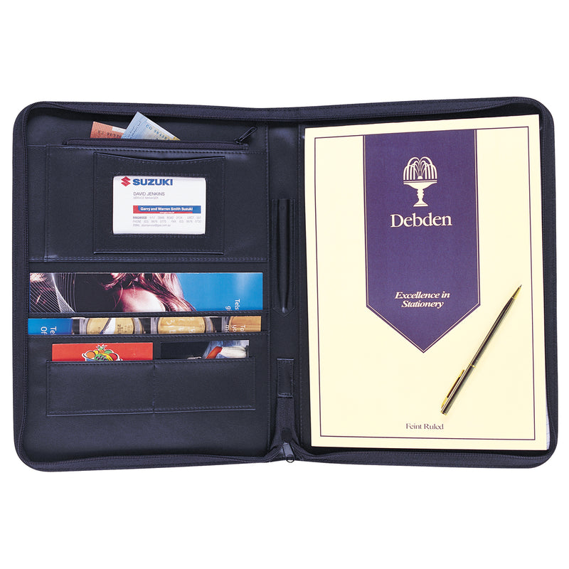 Debden Portfolio A4 Zippered PU Black Compendium