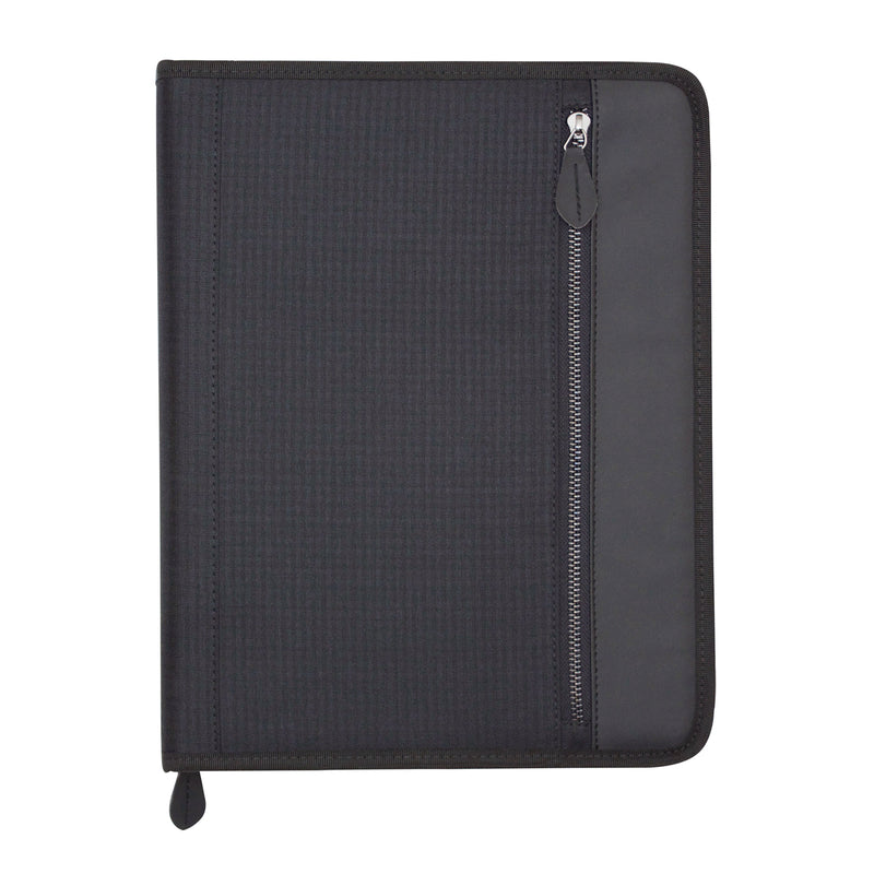 Debden A4 2-Ring Zippered PU Black Compendium