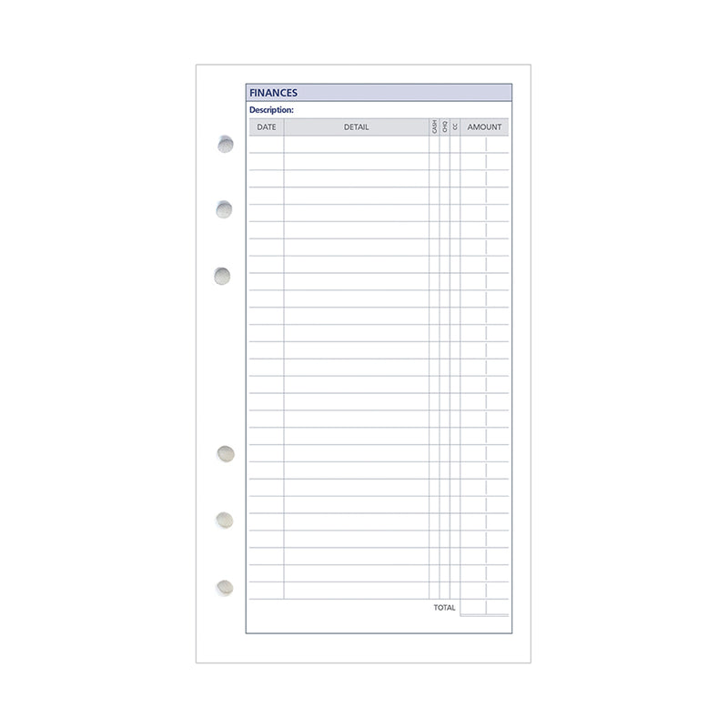 Debden Personal Finances Dayplanner Refill