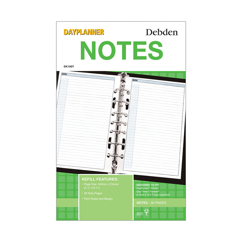 Debden Desk Notes Dayplanner Refill