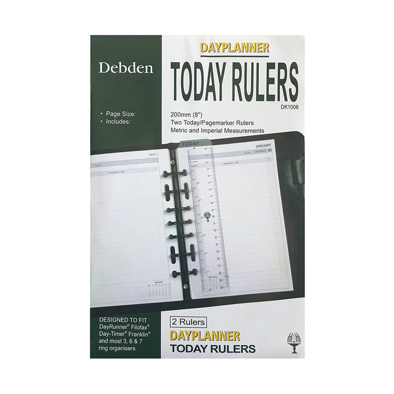 Debden Desk Today Ruler 2 Pack Dayplanner Refill