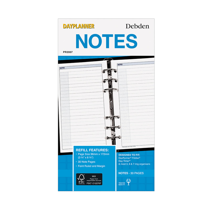 Debden Personal Notes Dayplanner Refill