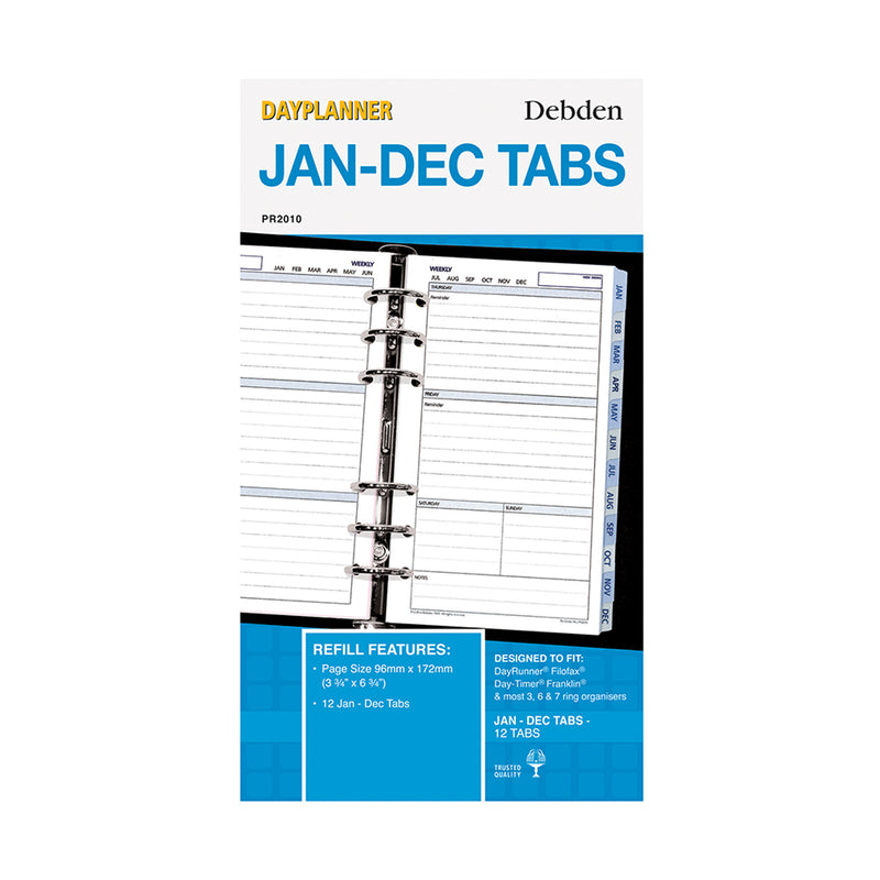 Debden Personal Jan-Dec Tabs Dayplanner Refill