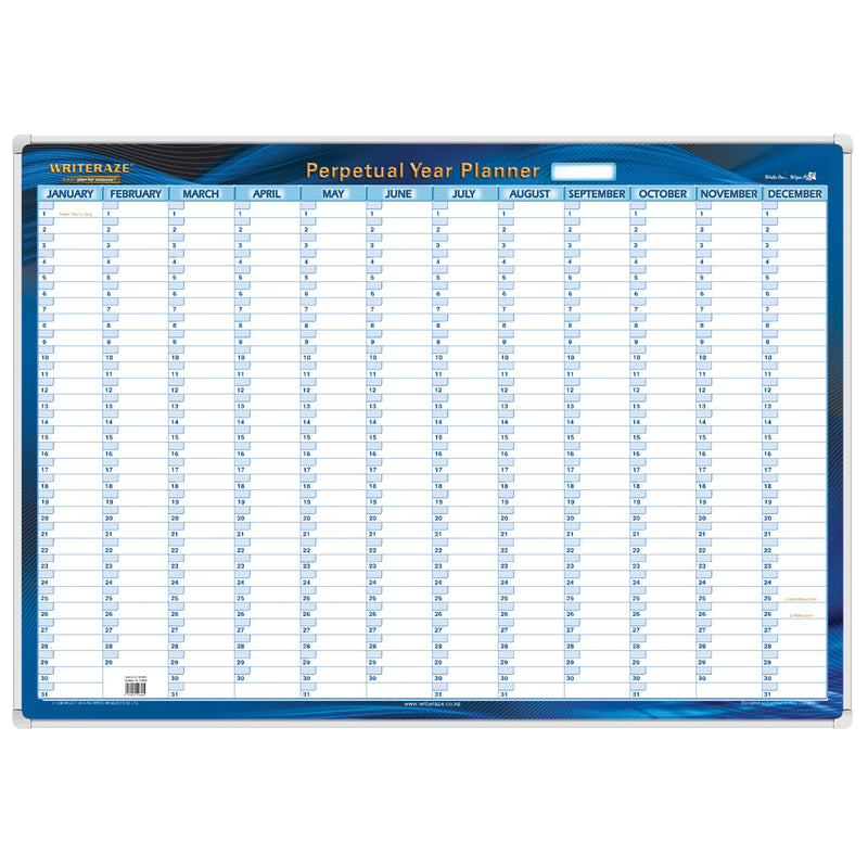 Writeraze Perpetual Year Framed Wallplanners