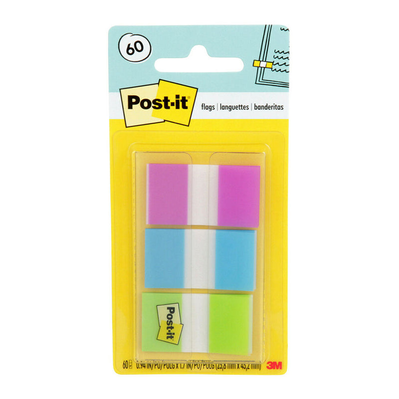 Post-it Flags 680-pbg Blue Purple Green Size 25x43mm 3 Pack