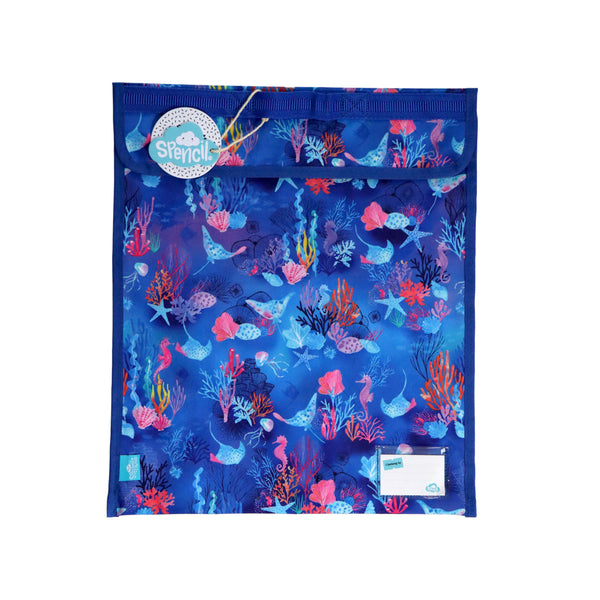 Spencil Coral Garden Extra Large 370x450mm Homework Bag