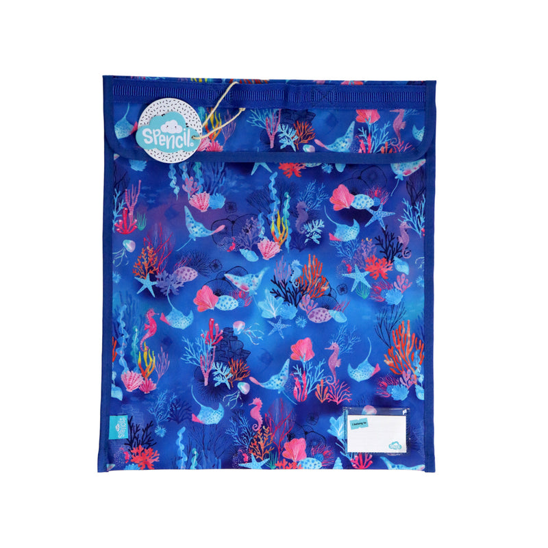 Spencil Coral Garden Extra Large 370x450mm Homework Bag