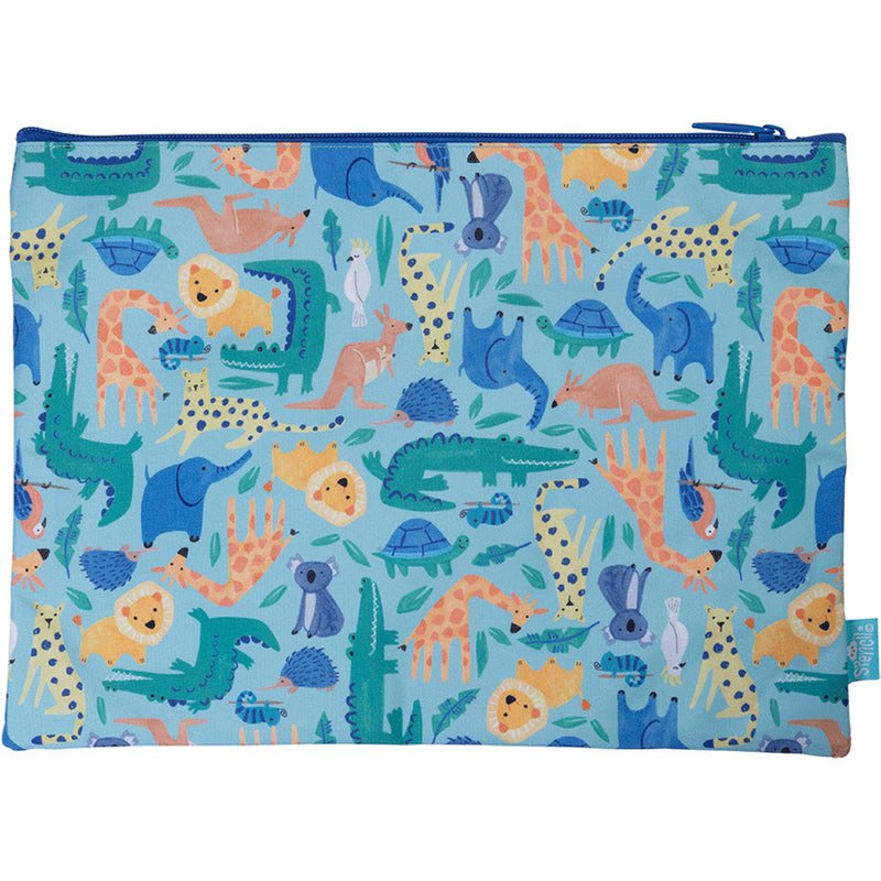 Spencil Safari Puzzle Junior A4 Twin Zip Pencil Case