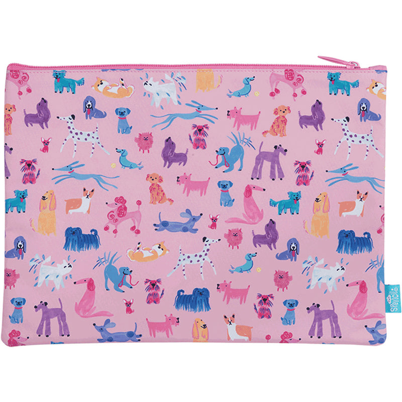 Spencil Doodle Dogs Junior A4 Twin Zip Pencil Case