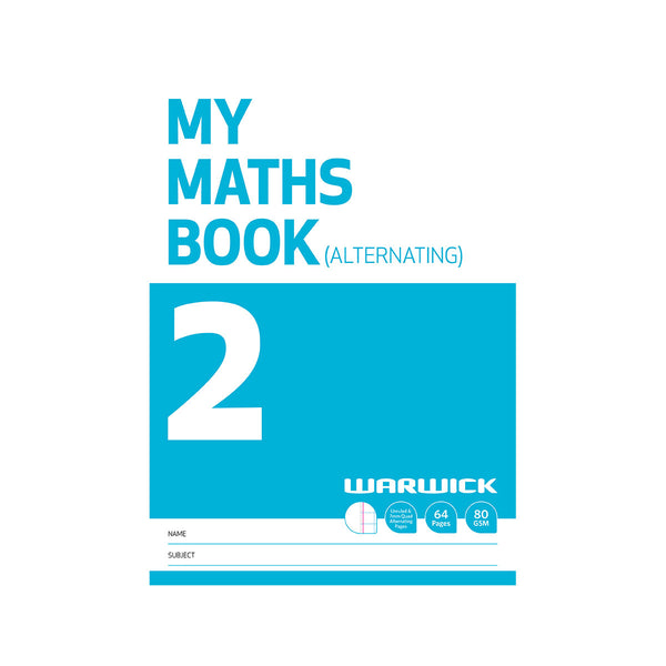 Warwick 7mm Quad Alternating Pages My Maths Book 2