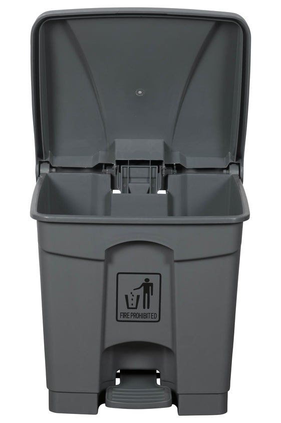 Cleanlink Grey Rubbish Bins With Pedal Lid