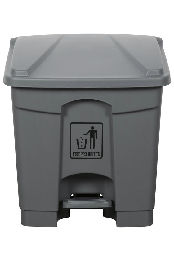 Cleanlink Grey Rubbish Bins With Pedal Lid