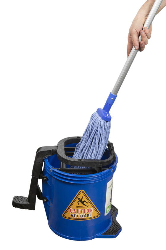 Cleanlink Heavy Duty Mop Bucket Plastic Wringer 16L