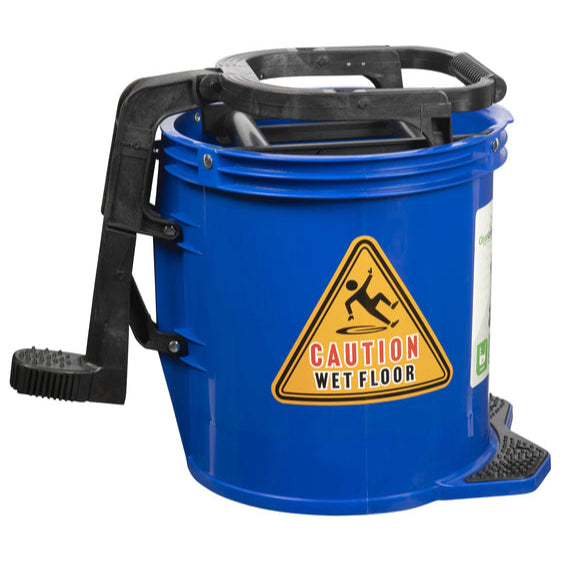 Cleanlink Heavy Duty Mop Bucket Plastic Wringer 16L