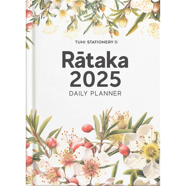 Tuhi B51 Day Per Page Rataka Manuka Flower 2025 Diary