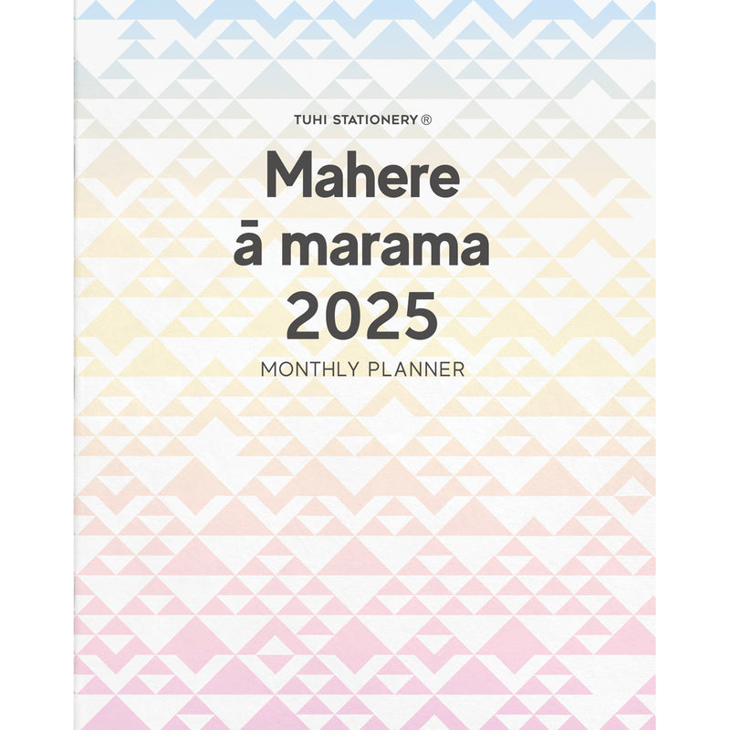 Tuhi Month To View Planner Mahere a marama Poutama 2025 Diary