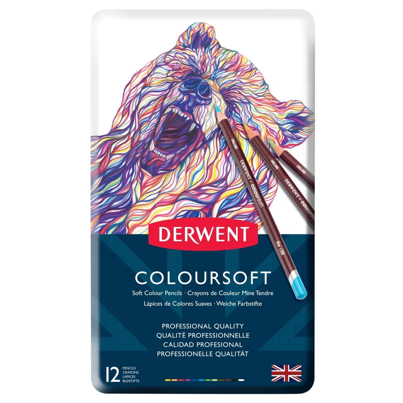 Derwent Coloursoft Pencil Tin of 12