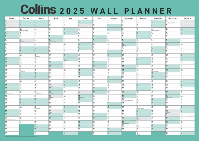 Collins Laminated Wallplanner