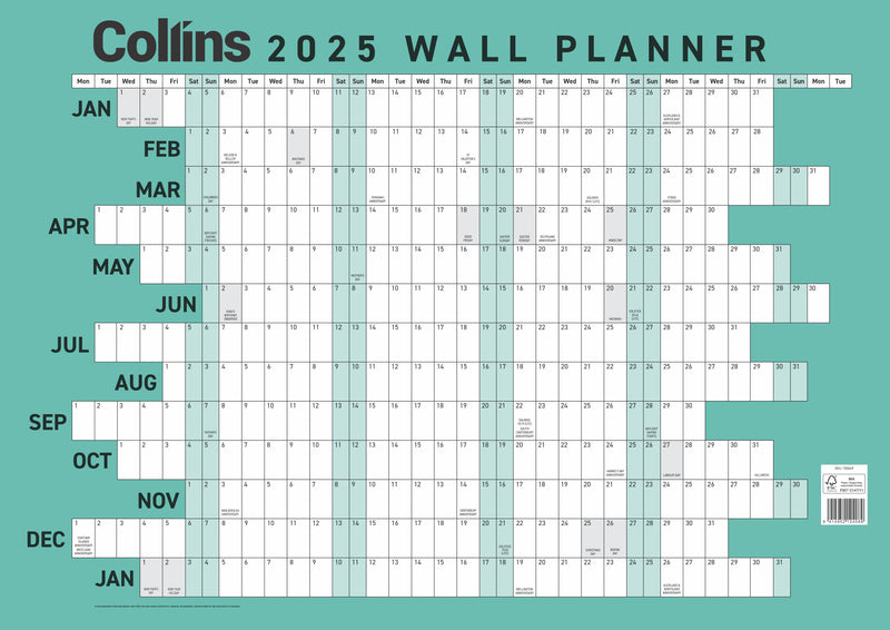 Collins Laminated Wallplanner