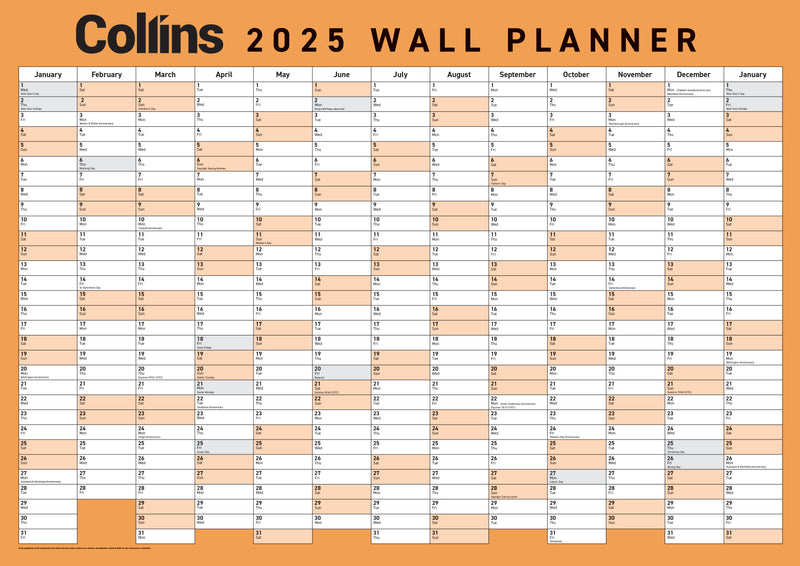 Collins Laminated Wallplanner