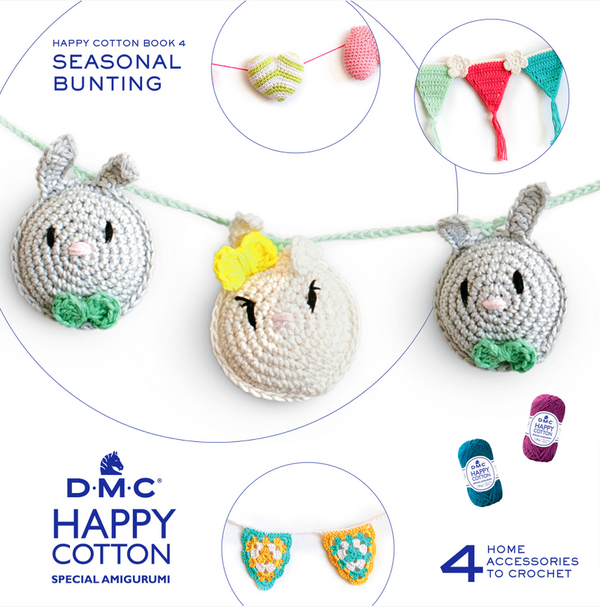 DMC Happy Cotton Amigurumi Seasonal Bunting Book 4