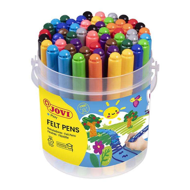 Jovi Washable Maxi Felt-tip Pens Jar Of 48