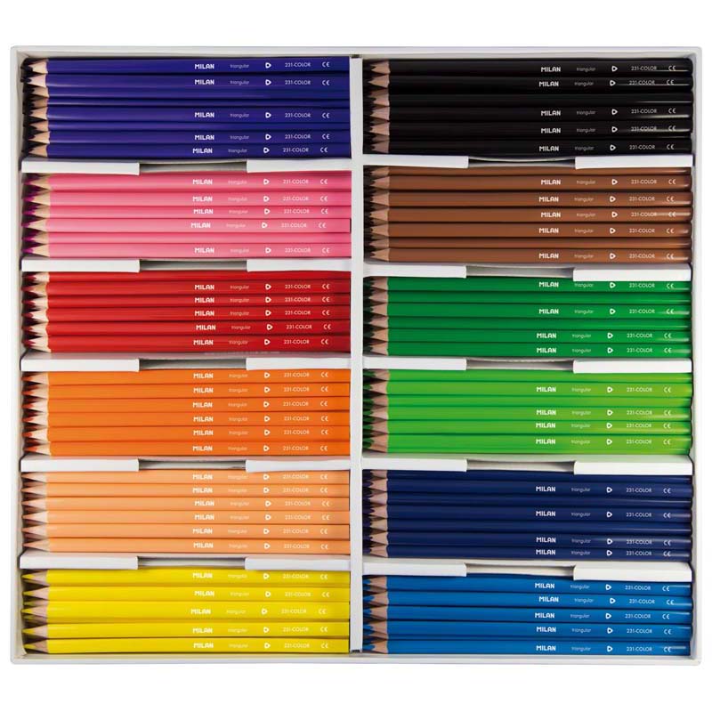 Milan Coloured Pencils Triangular Box Of 288 Assorted Colours