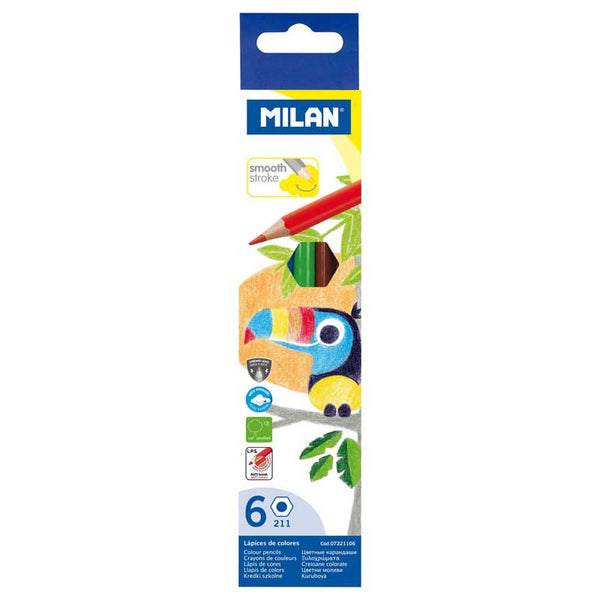 Milan Hexagonal Coloured Pencil Set of 6