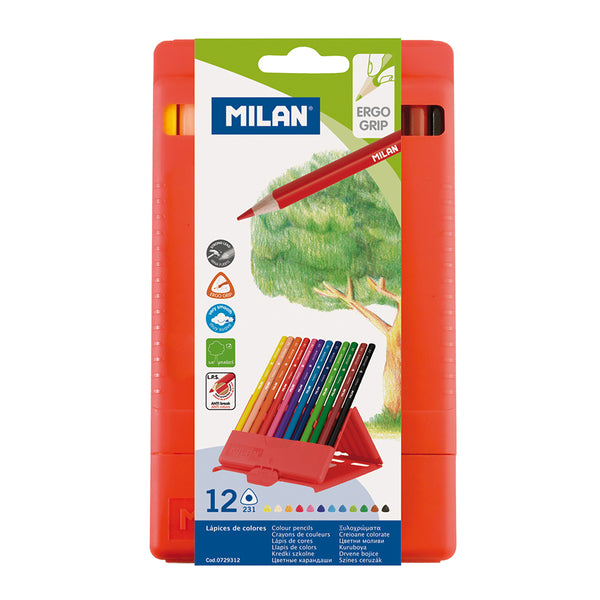 Milan Flexibox Coloured Pencils Triangular Pack Of 12