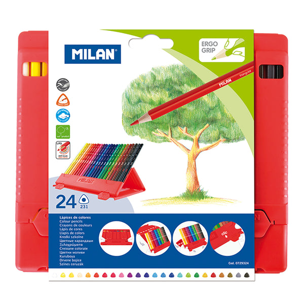 Milan Flexibox Coloured Pencils Triangular Pack Of 24