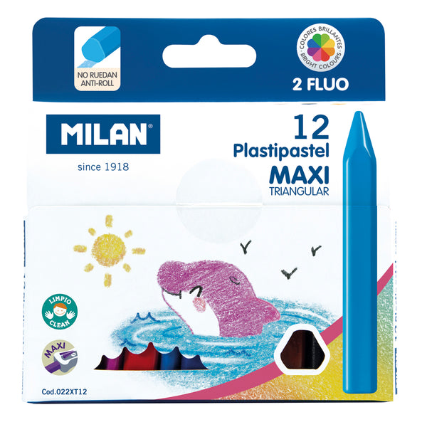 Milan Maxi Triangular Plastipastel Set of 12