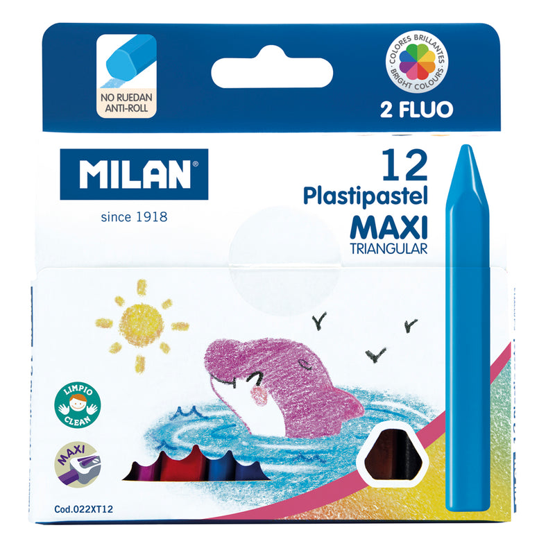 Milan Maxi Triangular Plastipastel Set of 12