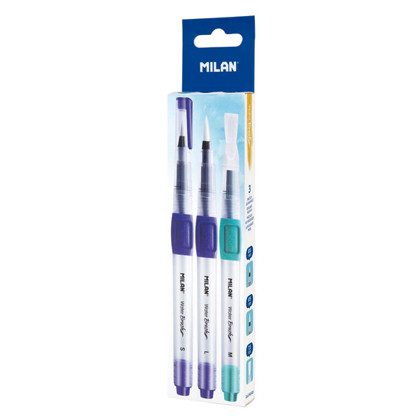 Milan Refillable Water Brushes Set of 3