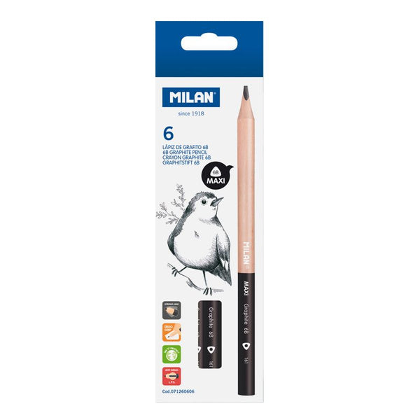 Milan Maxi 6B Graphite Pencils Set of 6