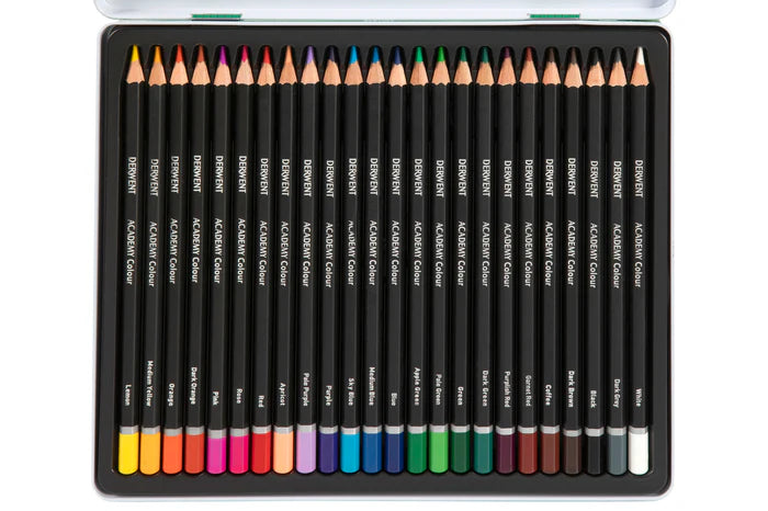 Derwent Academy Coloured Pencil - Tin Of 24