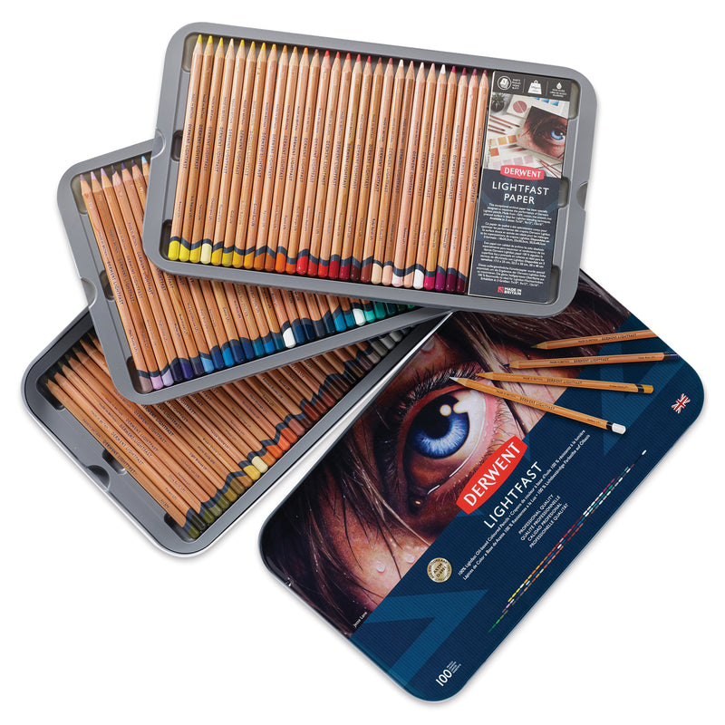 Derwent Lightfast Coloured Pencils Tin Of 100