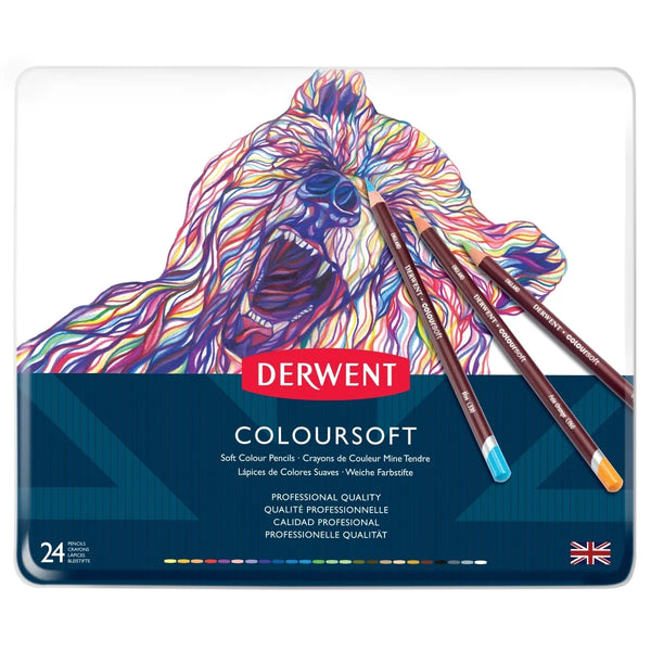 Derwent Coloursoft Pencil Tin of 24