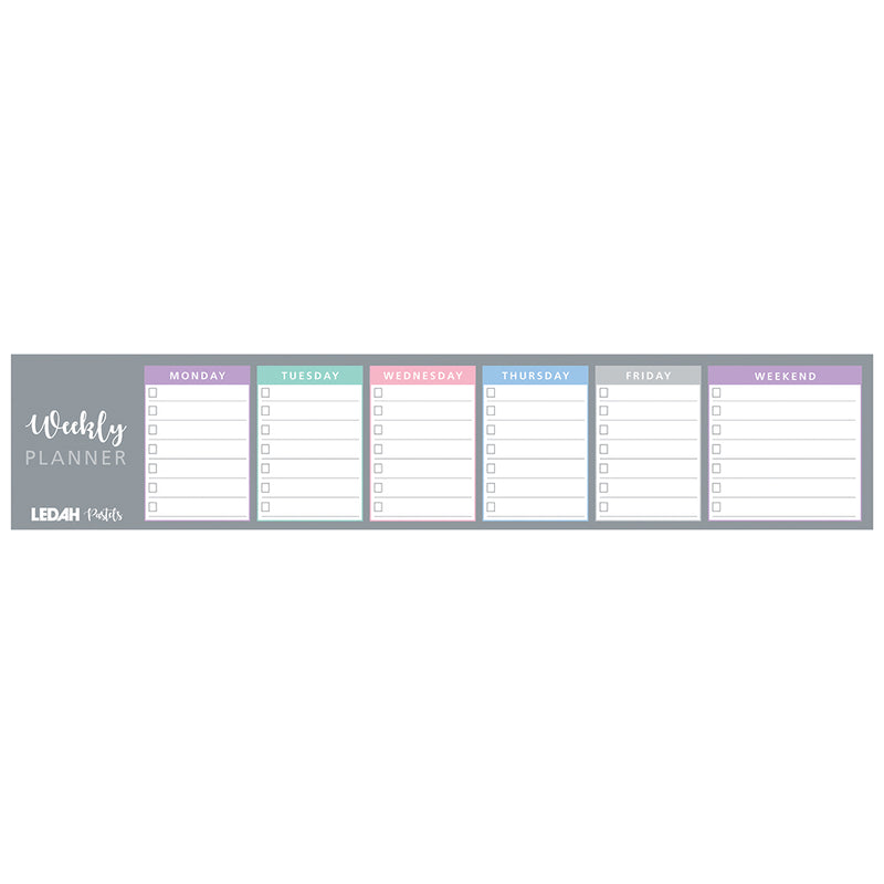 Ledah Pastels 60 Sheets Undated Weekly Keyboard Planner Pad