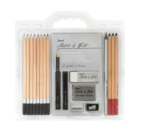 Jasart Sketch & Write 18 Piece Sketch Set