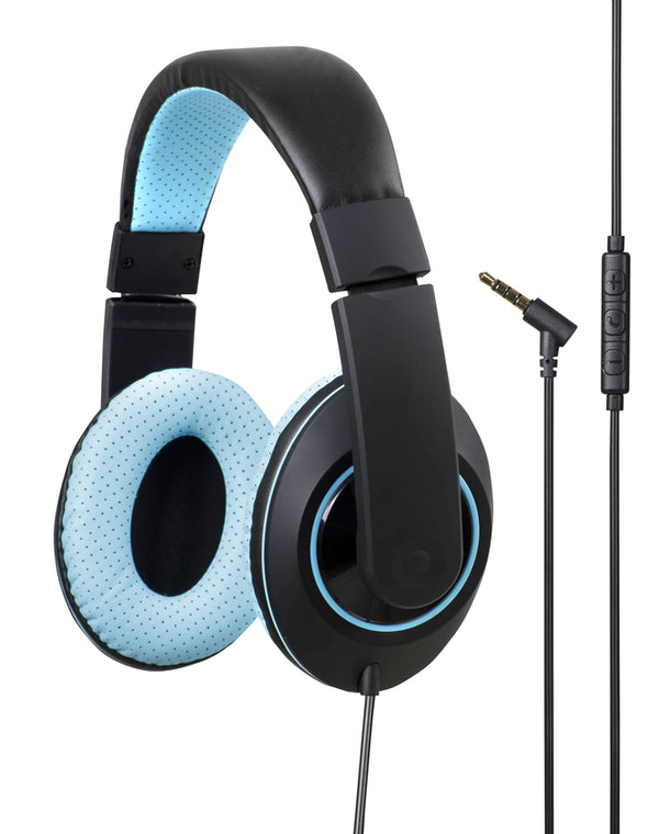 Kensington Over Ear Headphones With Inline Mic And Volume Con Blue
