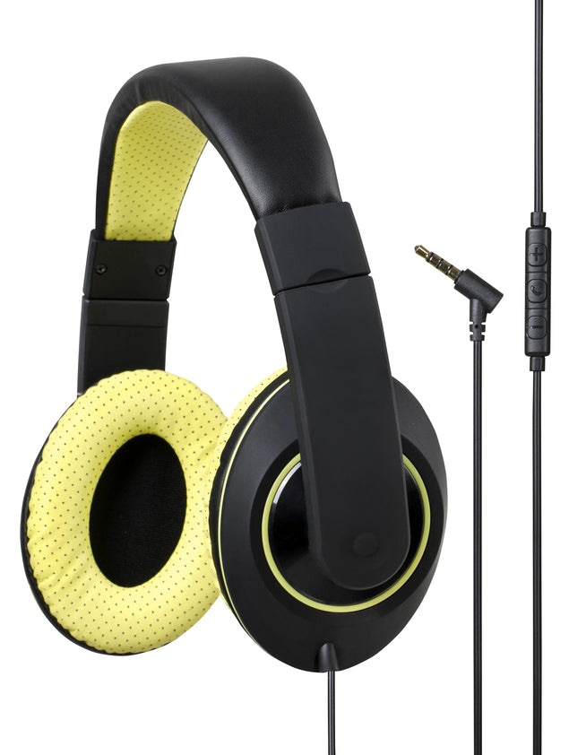 Kensington Over Ear Headphones With Inline Mic And Volume Con Yellow
