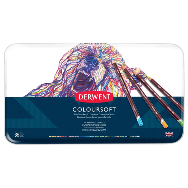 Derwent Coloursoft Pencil Tin of 36