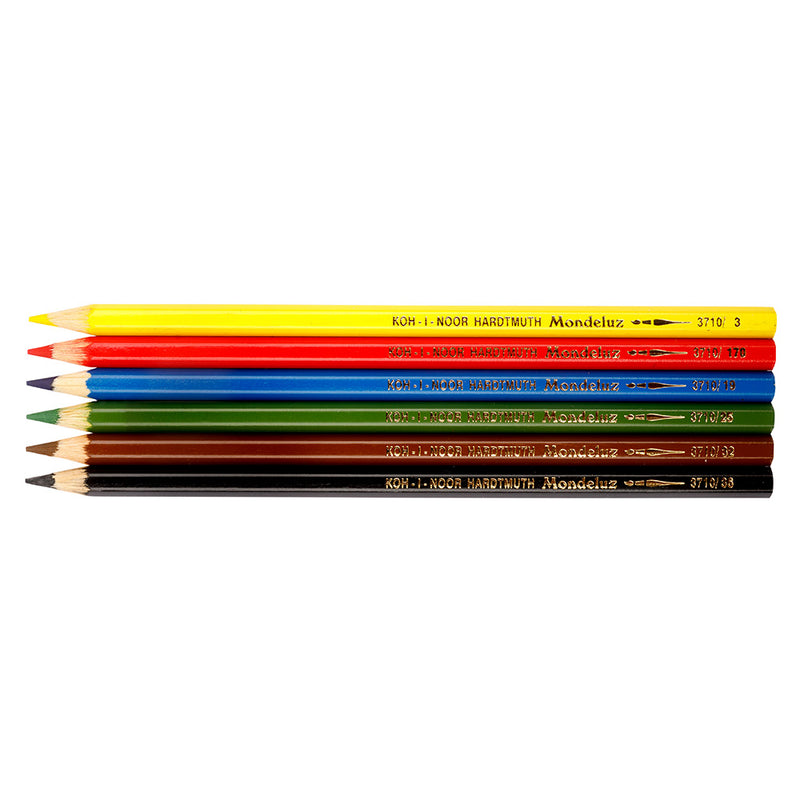 Koh-I-Noor Mondeluz Water Soluble Pencils Set of 6