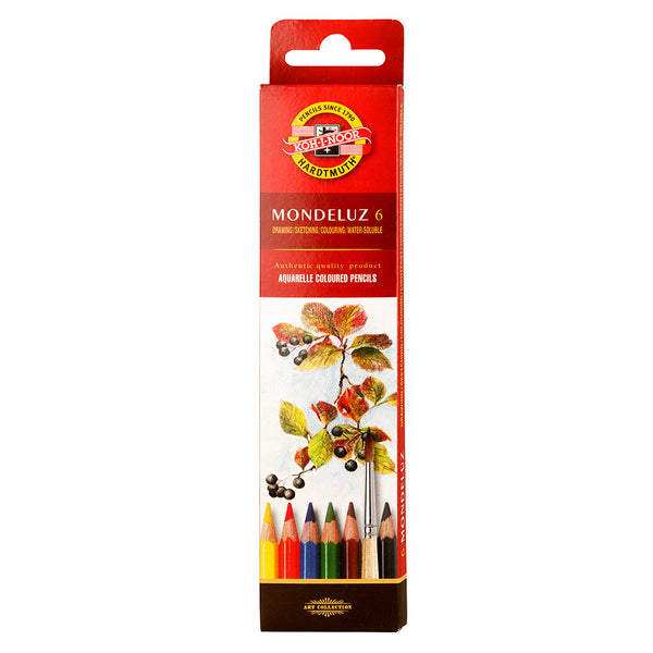 Koh-I-Noor Mondeluz Water Soluble Pencils Set of 6