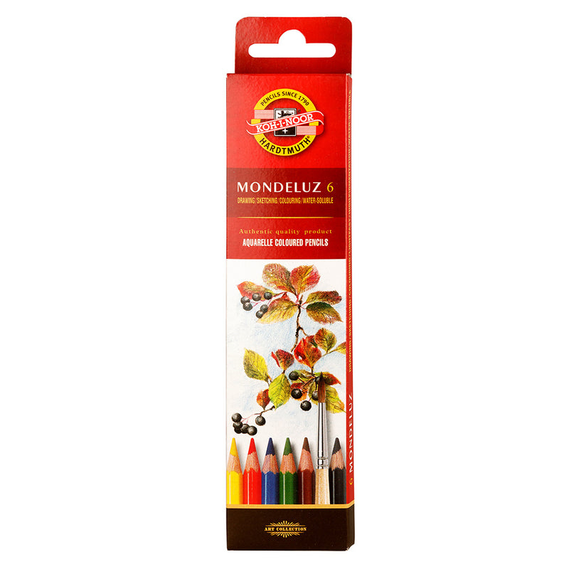 Koh-I-Noor Mondeluz Water Soluble Pencils Set of 6