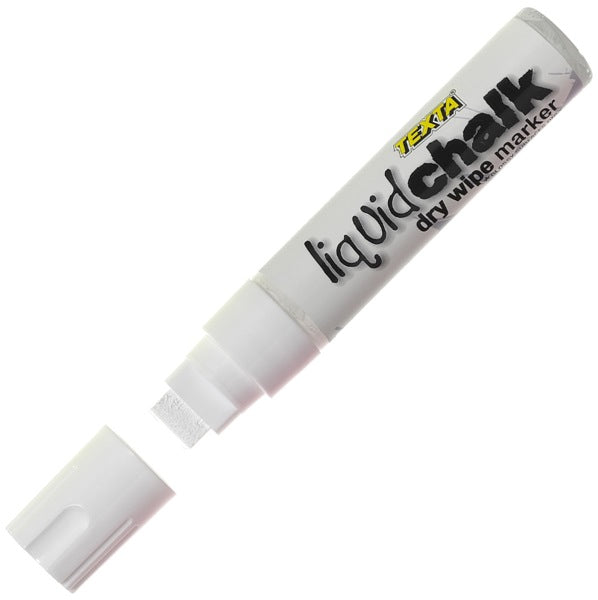 Texta Liquid Dry Wipe Chalk Marker 15mm White
