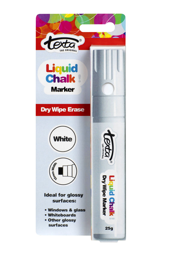 Texta Liquid Dry Wipe Chalk Marker 15mm White
