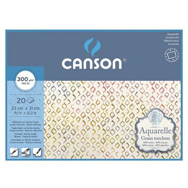 Canson Aquarelle Pad 300gsm 20 Sheet Rough