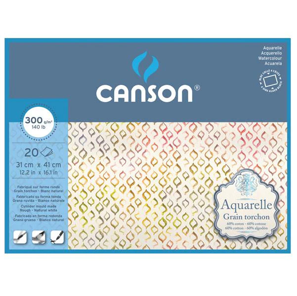 Canson Aquarelle Pad 300gsm 20 Sheet Rough