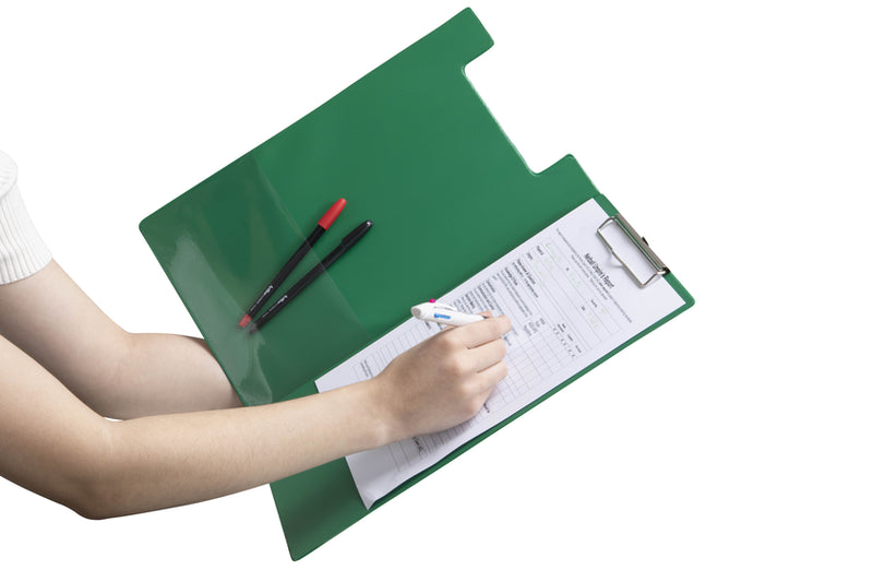 Marbig PP Foolscap Green Clipfolder
